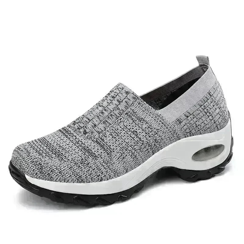 Mesh Sports Shoes Breathable Slip On Air Cushion Sneakers Casual Thick Bottom Heightened Shoes for Women - EX-STOCK CANADA