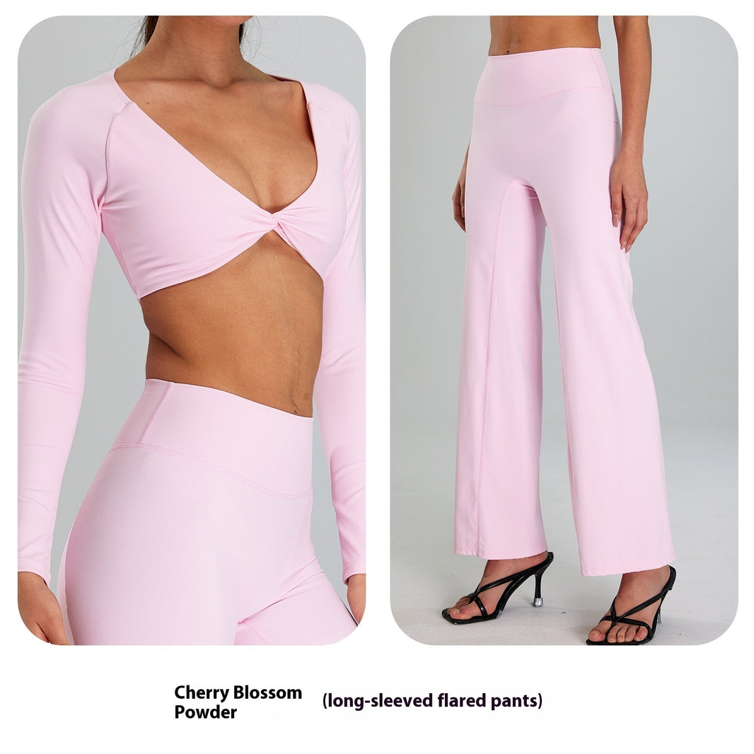 High-intensity Sports Suit Outdoor Running Nude Feel Workout Clothes Slimming High Waist