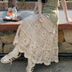 Retro Vacation Style Crocheted Hollow Beige Maxi Skirt - EX-STOCK CANADA