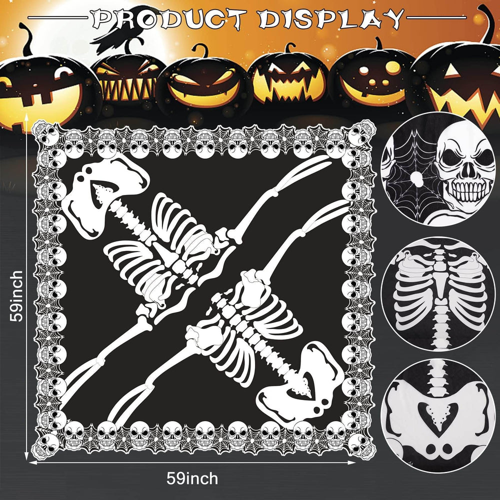 Halloween Lace Poncho Plus Size Halloween Skeleton Cape Day Of The Dead Costumes For Women 59 Inches X 59 Inches -Selling On Amazon Is Prohibited - EX-STOCK Canada