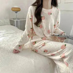 2 piezas de otoño para mujeres Pajamas cálidos de invierno