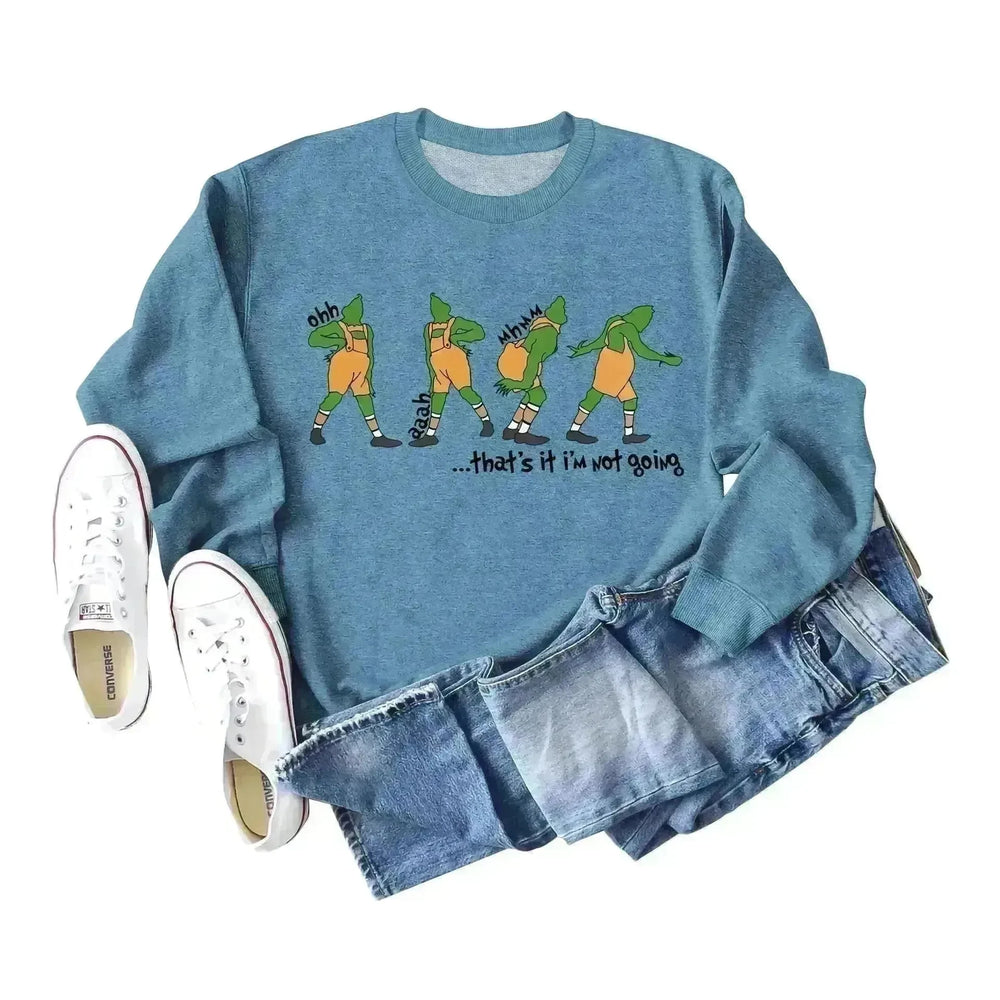 Women's Christmas Printed Long Sleeved  Pullover Sweatshirt - EX-STOCK CANADA