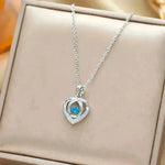 Fashion Dancing Love Necklace With Rhinestones Personality Creative Clavicle Chain Heart-shaped Necklace For Valentine's Day Gift