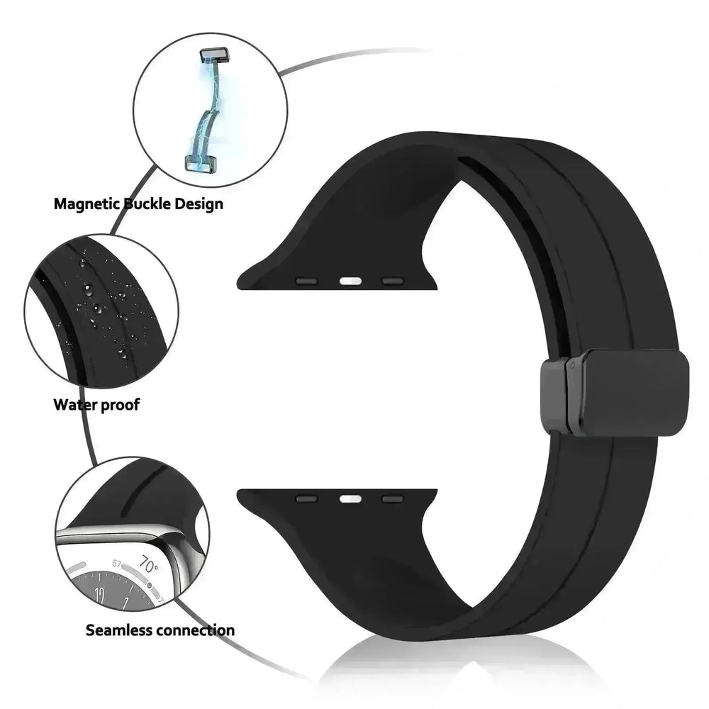 Magnetic Silicone Watch Band suitable for Apple iWatch - EX-STOCK CANADA