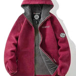 Men Winter Plus Size Men's Brushed Fleece Quarter Zipper Hoodie Sweatshirt Pullover