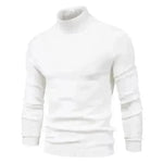 Men's Plain Slim Pullover Polo Sweatshirt Turtleneck Sweater Winter Casual Tops Men - EX-STOCK CANADA
