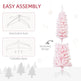 5ft Flocked Christmas Tree, Pencil Christmas Tree With Realistic Branch Tips, Folding Metal Stand EX-STOCK Canada 