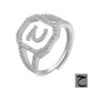 Fashion Micro Inlaid Zircon Arab Letters Ring for women - EX-STOCK CANADA