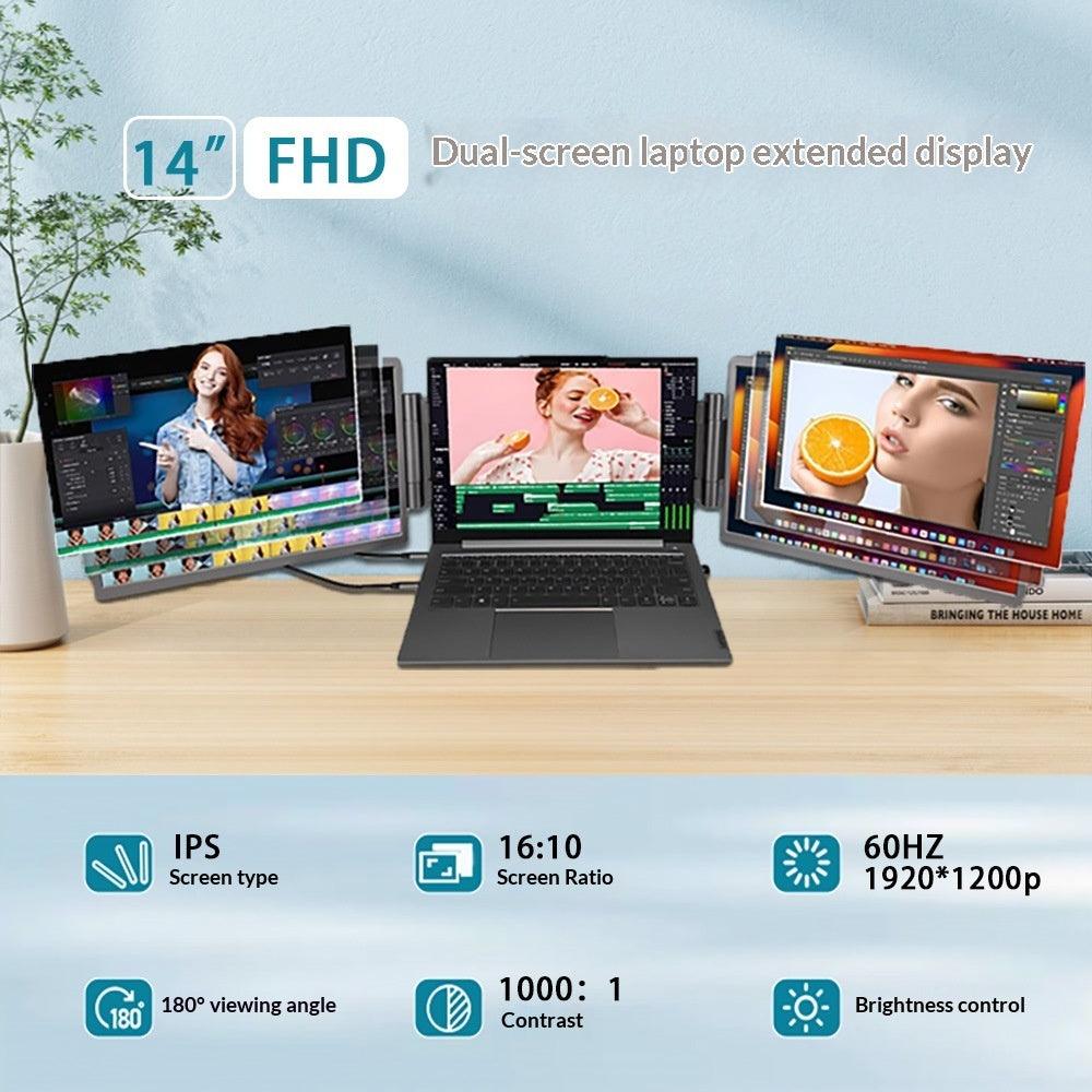 14-Inch Dual Screen Portable Monitor IPS USB-C HDMI Canada | EX-STOCK