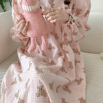 Long Sleeved Pullover Plaid Pajamas For Women - EX-STOCK Canada