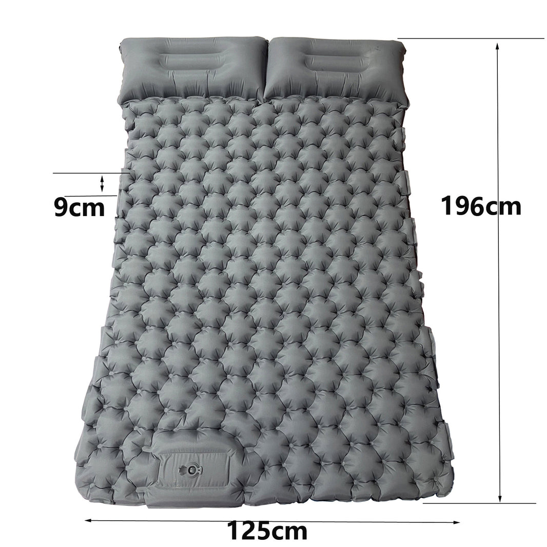 Double Inflatable Camping Air Mattress, Foldable 2–4 Person Sleeping Pad