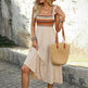 Casual Summer Dress Sleeveless Midi Boho Beach Dress Square Neck Flowy Sundress EX-STOCK
