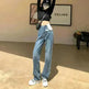 Plus Size Wide Legs Baggy Jeans Pant For Women Autumn And Winter - EX-STOCK CANADA