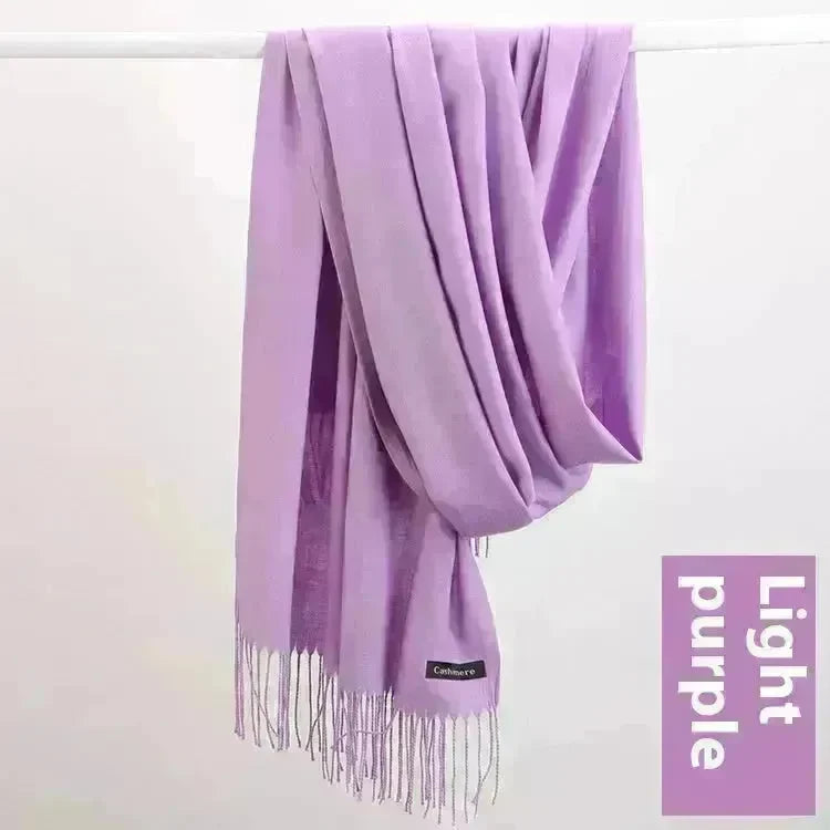 Pure Color Warm Keeping Scarf All-match Cashmere Shawl - EX-STOCK CANADA