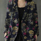 Women's floral Cotton Linen jacket Pocket Blazer - EX-STOCK CANADA