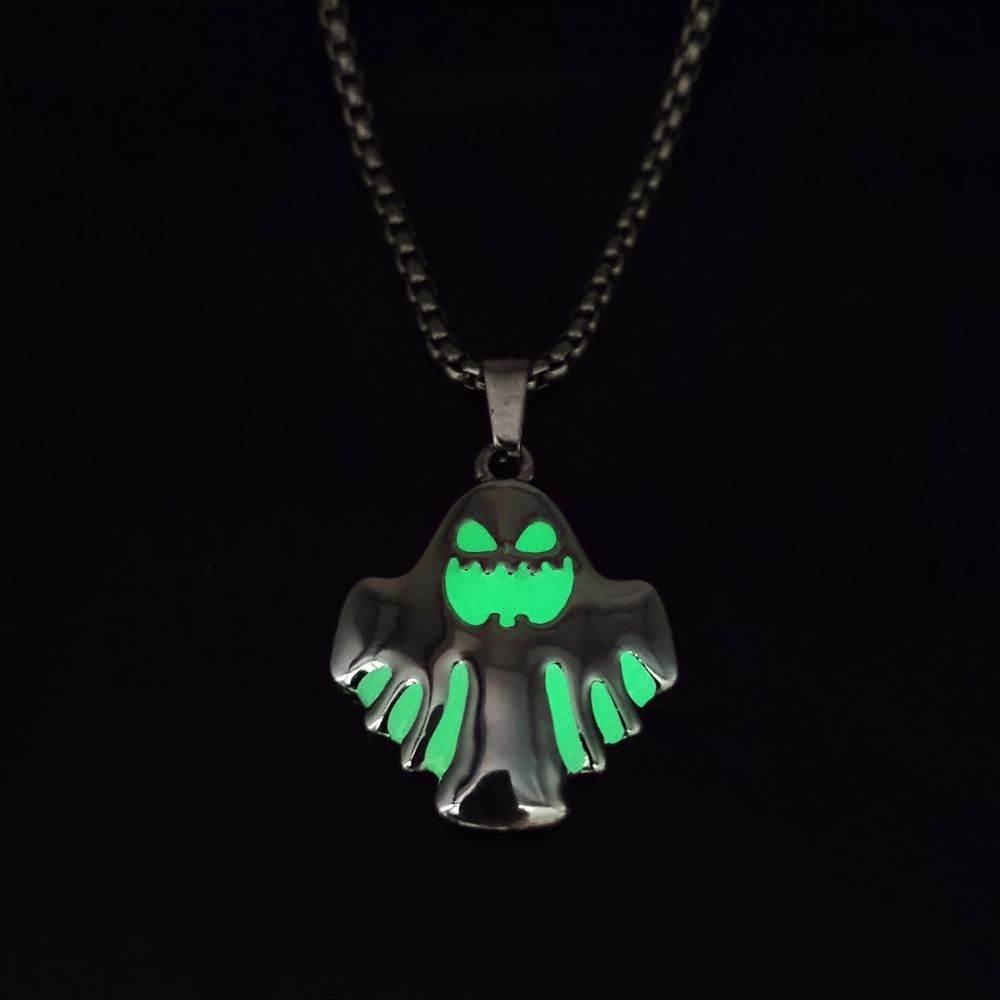 Luminous Ghost Pendant Halloween Necklace EX-STOCK