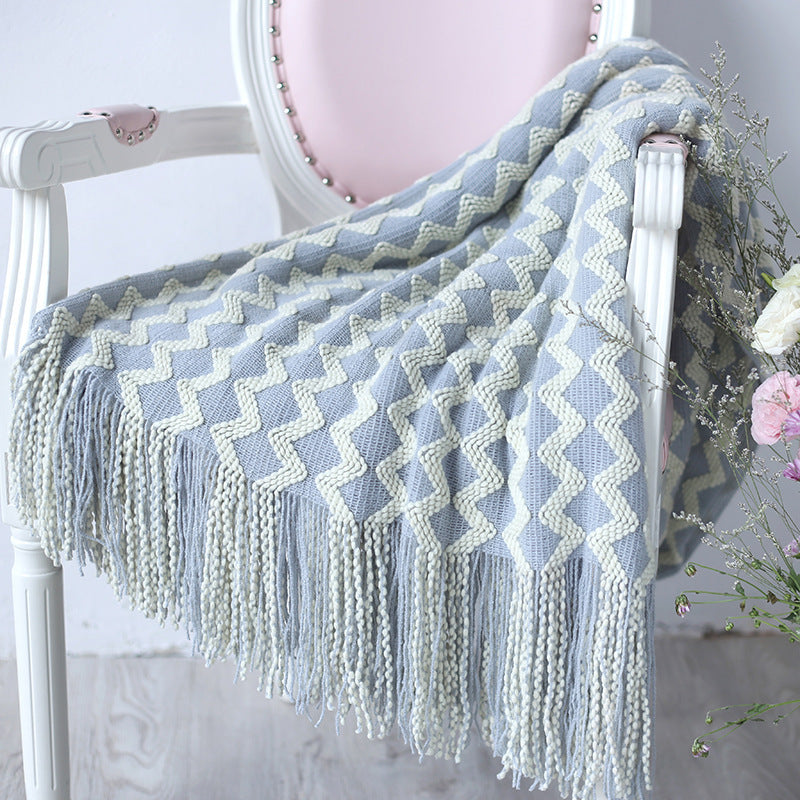 Knitted Wool Blanket Cashmere Blanket EX-STOCK Canada 