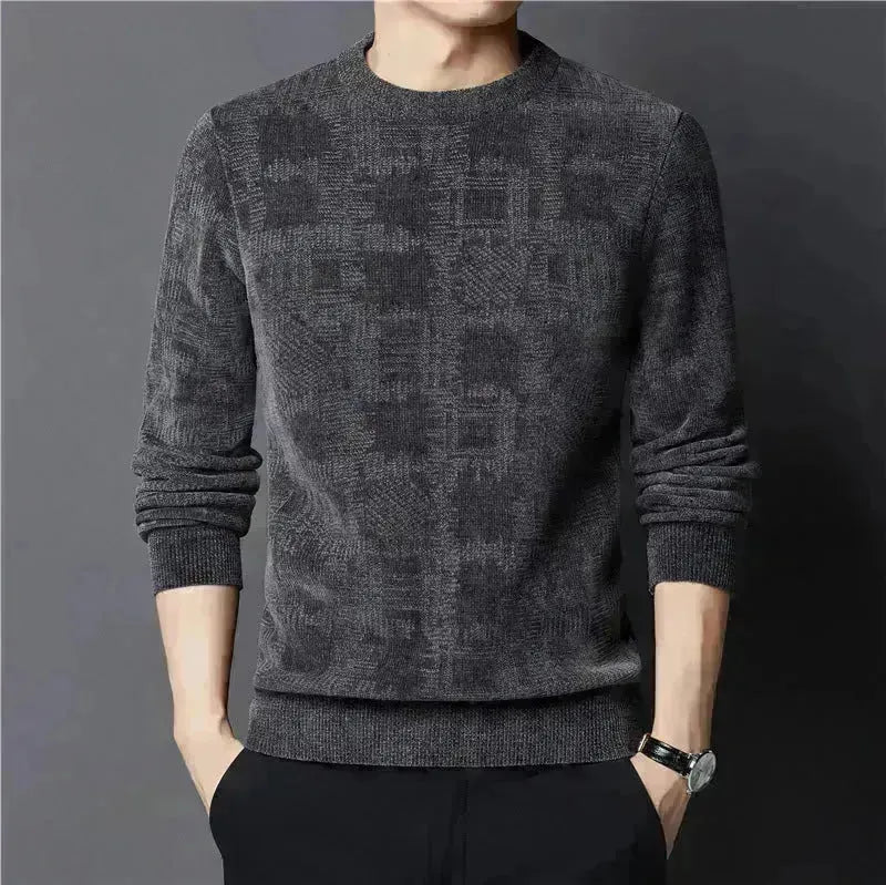 Winterflecken mit Chenille Pullover Pullover für Männer gesäumt