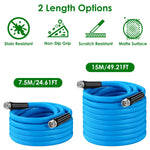 25FT-50FT Options -- 1Pc Non-Expanding Flexible Garden Hose Heavy Duty PVC Water Hose Leak-Resistant Kink-Free All-weather Burst 500PSI EX-STOCK