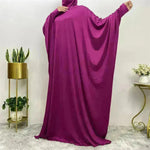 Batwing manga llanura abaya para mujeres arabarab eid jalabiya para mujeres ropa islámica para mujeres