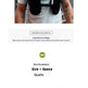 A composite product listing image showing a black hydration backpack worn by a man, with additional text and a small product diagram below. The main visual is the man wearing the backpack, and the image includes descriptive text blocks and a size/parameters panel.