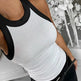Basic Shirt Round Neck Sleeveless Tops Camisole Women Casual Sport Vest Summer - EX-STOCK CANADA
