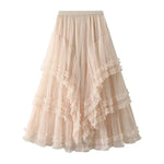 Slimming Multi-layer Gauze Skirt High-grade Midi Tulle Skirt - EX-STOCK CANADA