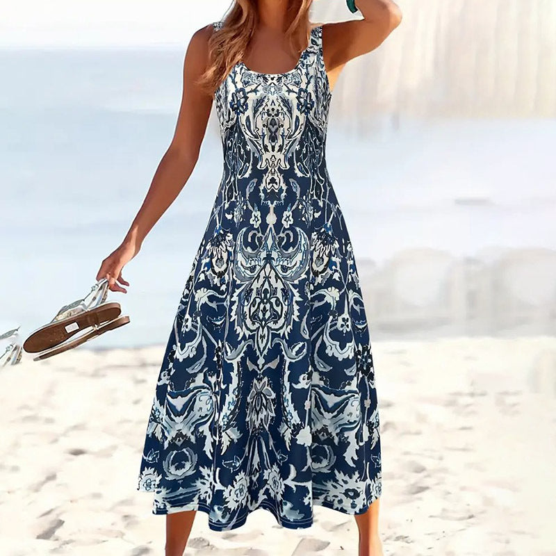Women's Summer Sleeveless Boho Maxi Sundress Casual Beach Dress EX-STOCK