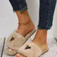 Fluffy Slipper Fall Winter Warm Home Fur Furry Slippers Women Plush Shoes Indoor House Fuzzy Flip Flops Female Padded Fleece Living Bedroom - EX-STOCK CANADA