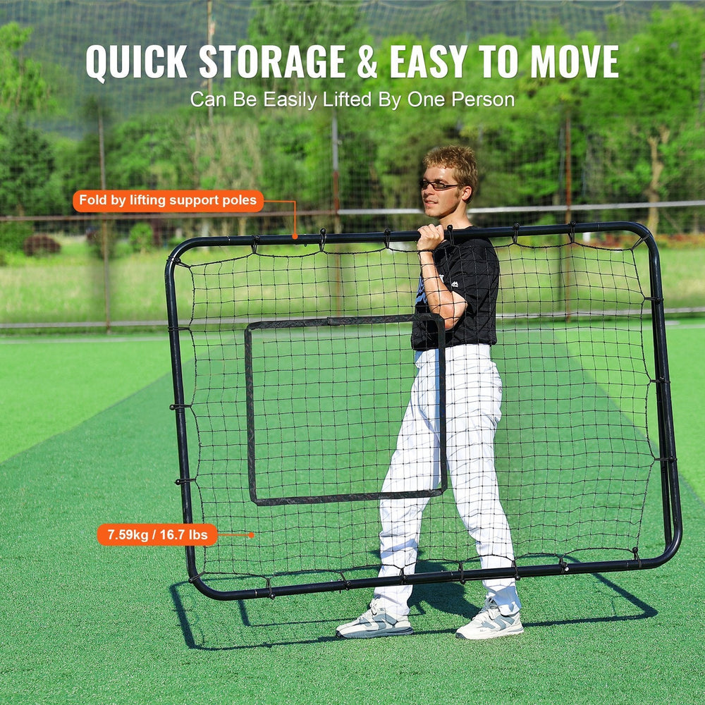 Baseball And Softball Rebounder Net 4x6 Ft PitchBack Adjustable Angles EX-STOCK