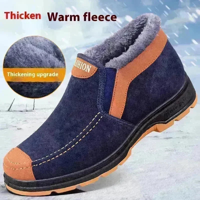 Men's Traditional Cotton Shoes Warm With Velvet Winter Boot - EX-STOCK CANADA