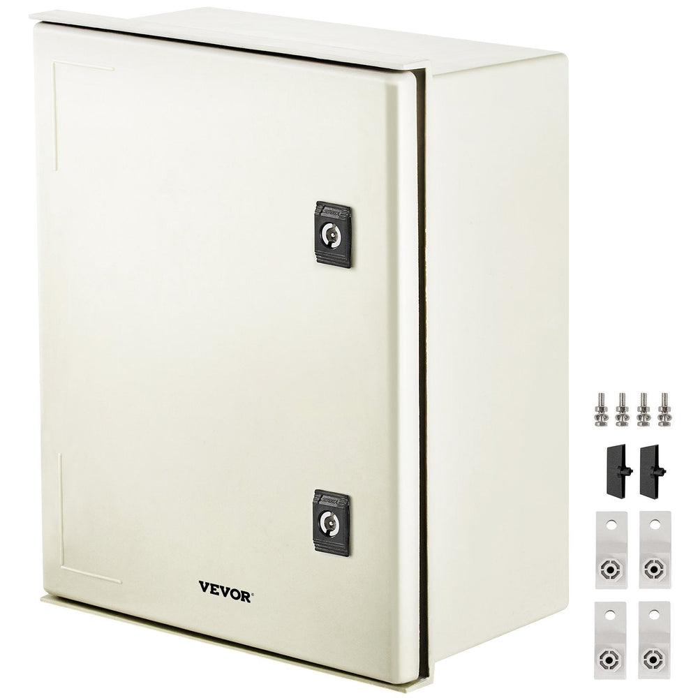 NEMA Steel Enclosure, 16 X 12 X 8 NEMA 4X Fiberglass Electrical Box, IP66 Waterproof & Dustproof, Outdoor Indoor Electrical Junction Box, With Mounting Plate EX-STOCK