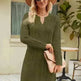 Autumn Winter Slim fit Twisted Split Mini Knitted Wool Sweater Dress - EX-STOCK CANADA