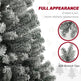 6ft Prelit Pencil Artificial Christmas Tree, Flocked Xmas Tree With Remote, Dual Colour LEDs, 429 Tips, Metal Stand EX-STOCK Canada 