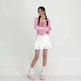 Women's White High Waist flared Mini  Denim Skirt golf skirt - EX-STOCK CANADA