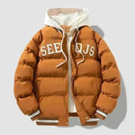 Teens Hooded Cotton Winter Coat American School Boys Sports Jackets - EX-STOCK CANADA