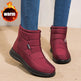 Women's Waterproof Ankle Snow Boots – Non-Slip Flat Heel Warm Winter Boots | Black, Brown, Red | EU 36–43
