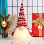 Decoración navideña adornos de muñecas de figura luminosa