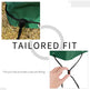 600D Oxford 3-Seater Patio Swing Cover Outdoor Swing Chair Cover Rain Protection Waterproof Anti-UV, Dark Green EX-STOCK