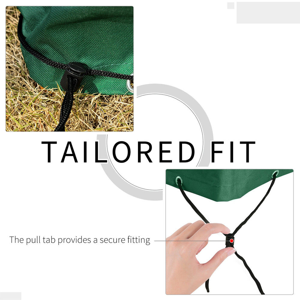 600D Oxford 3-Seater Patio Swing Cover Outdoor Swing Chair Cover Rain Protection Waterproof Anti-UV, Dark Green EX-STOCK