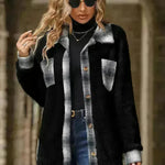 Plaid Woolen Coat Fashion Lapel Single-breasted Mid-length Coat Women's Clothing - EX-STOCK CANADA