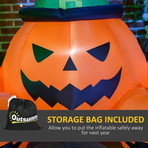 Outsunny 73L Inflatable Halloween Decoration,5 Pumpkin, Blow Up Outdoor LED Yard Display, Waterproof - EX-STOCK Canada