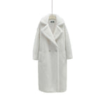 Plush Coat Ladies Long Lamb Coat Winter