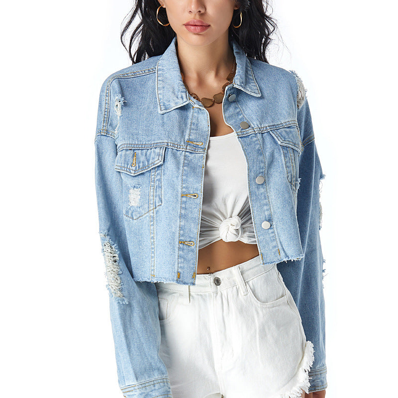 Denim Jacket Women European And American Foreign Trade EX-STOCK Canada 