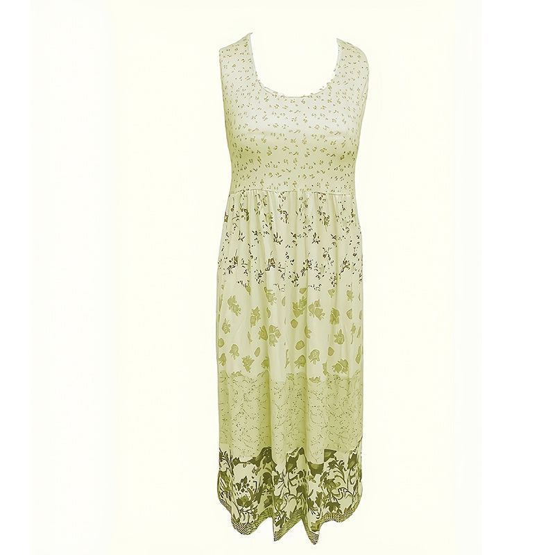 Casual Summer Boho Dress Floral Sleeveless Midi Dress EX-STOCK