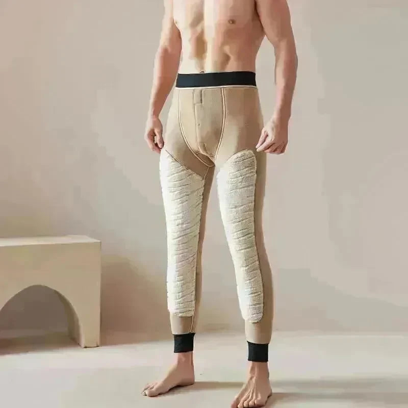 Men's Cotton Pants Graphene Waist Support Fleece-lined Long John - EX-STOCK CANADA