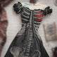Halloween 3D Skull Print Women's Short Sleeve A- Line Skirt EX-STOCK