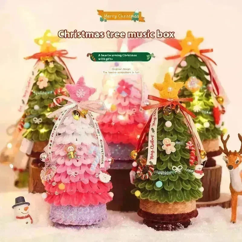 Shop Handmade Vintage Christmas Tree Music Box with Light Xmas Gift Ideas and decorations - EX-STOCK CANADA