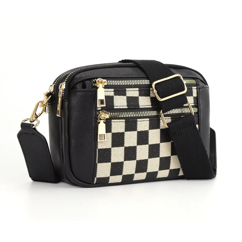 Daily Matching PU Leather Business Commute Zipper Crossbody Bags for women - EX-STOCK CANADA