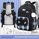 Primary School Student Schoolbag Girls' Plaid Backpack EX-STOCK